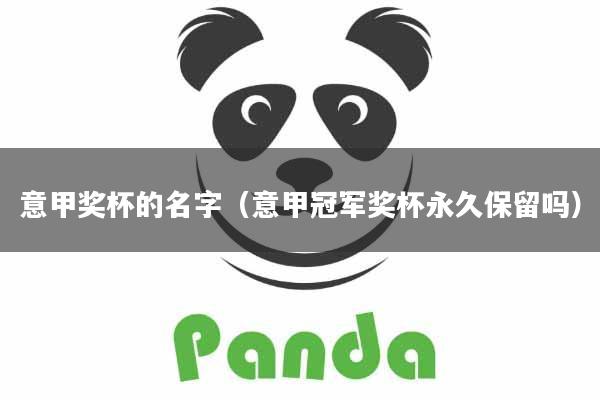 意甲奖杯的名字（意甲冠军奖杯永久保留吗）